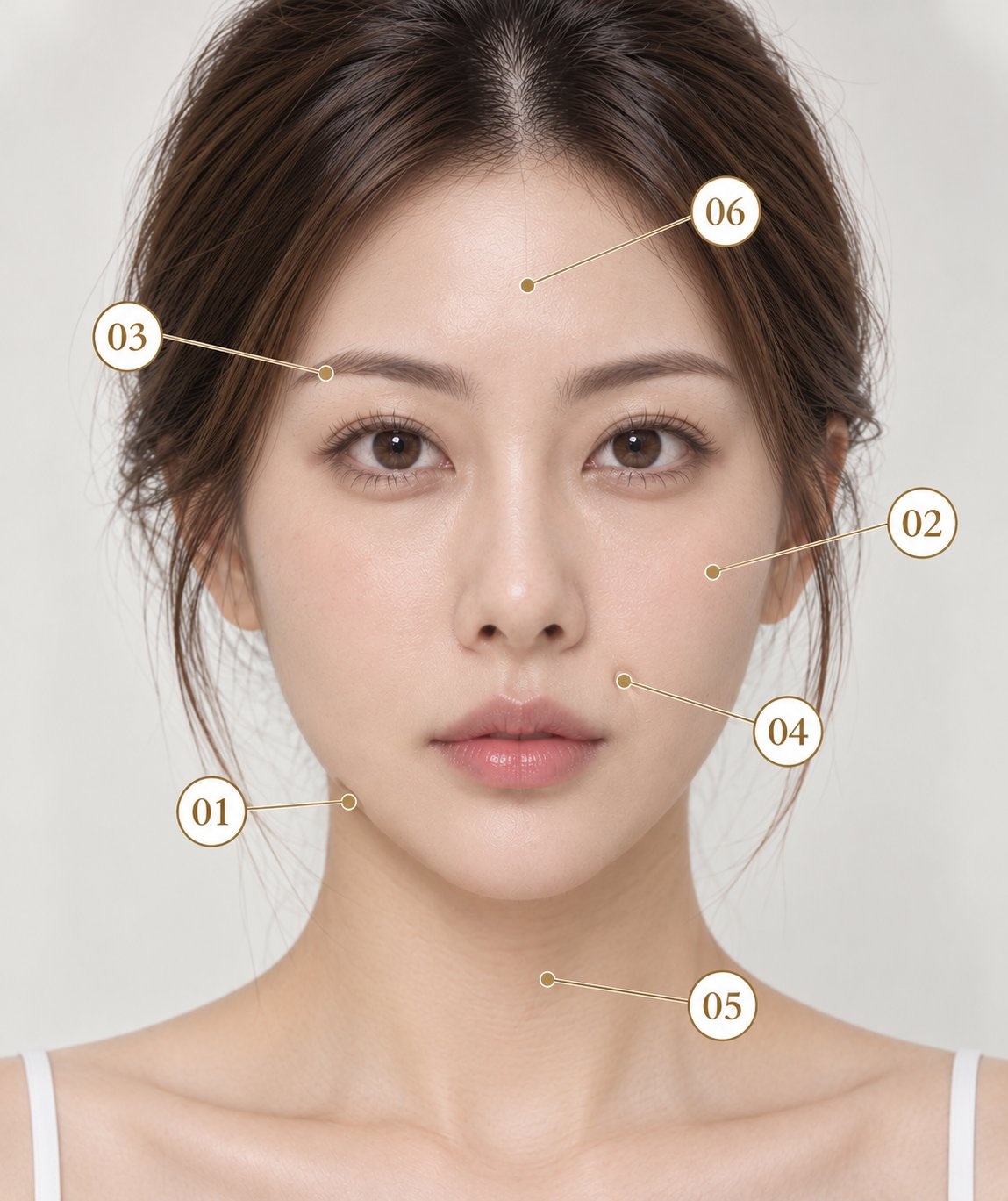 thread-lift 注射部位示意