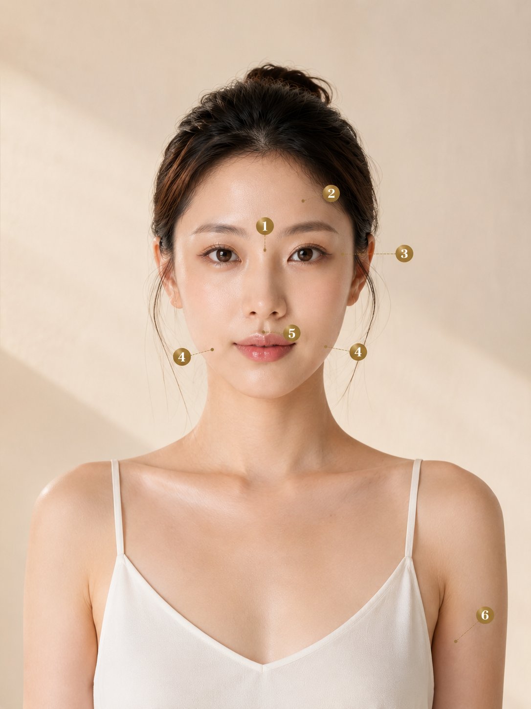 XEOMIN® 適用治療部位示意（真實個案參考）